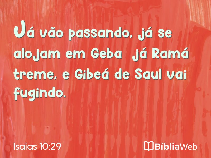 Isaías 10:29 em imagem para compartilhar