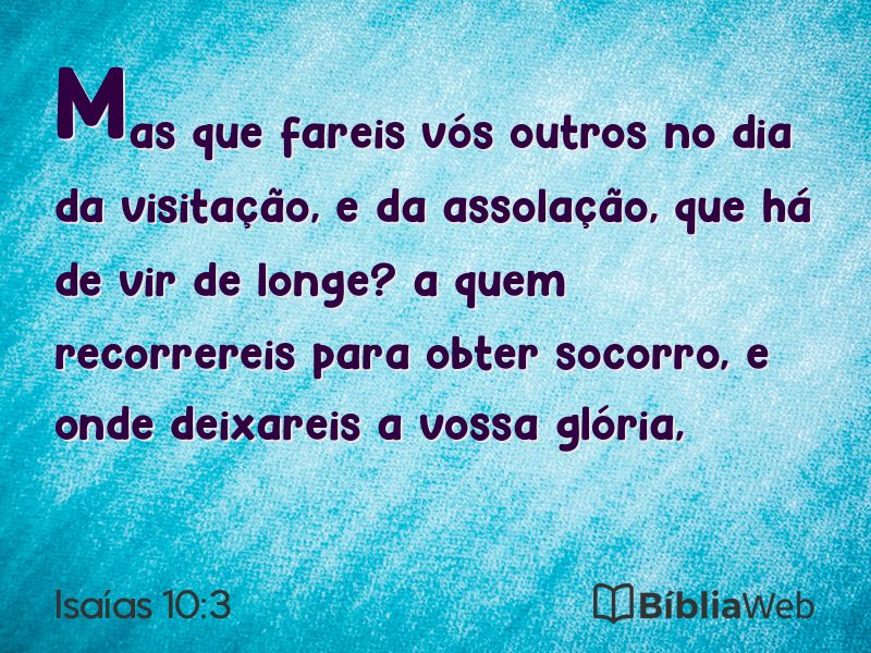 Isaías 10:3 em imagem para compartilhar