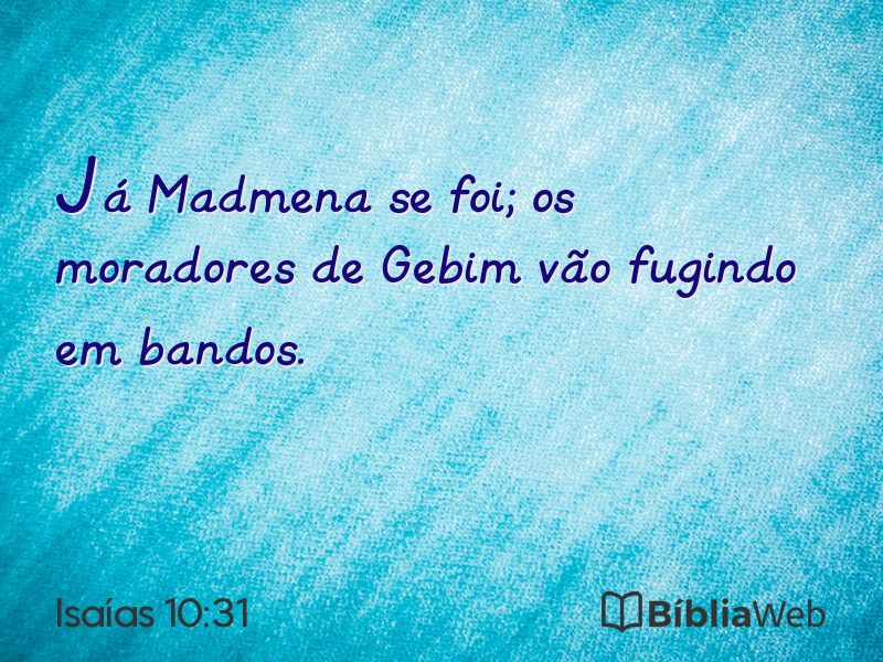Isaías 10:31 em imagem para compartilhar