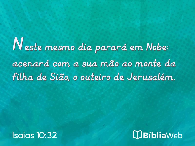 Isaías 10:32 em imagem para compartilhar