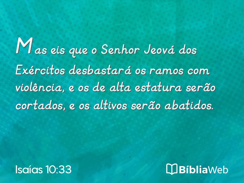 Isaías 10:33 em imagem para compartilhar