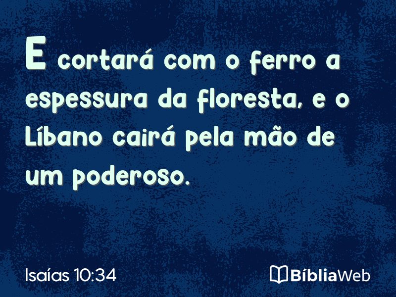 Isaías 10:34 em imagem para compartilhar