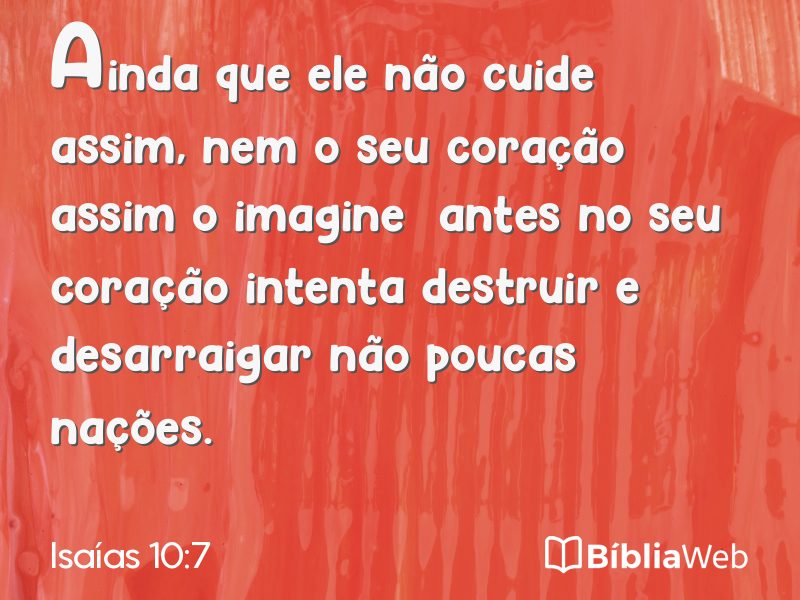 Isaías 10:7 em imagem para compartilhar