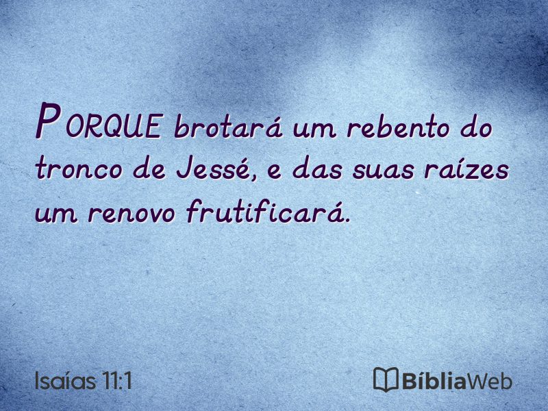 Isaías 11:1 em imagem para compartilhar