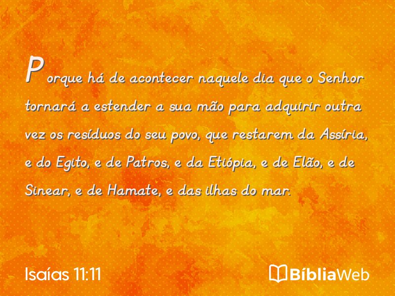 Isaías 11:11 em imagem para compartilhar