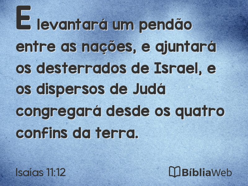 Isaías 11:12 em imagem para compartilhar