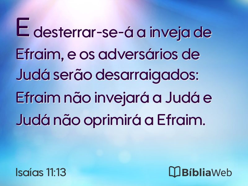 Isaías 11:13 em imagem para compartilhar
