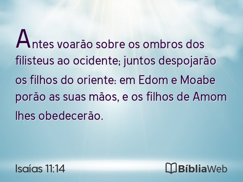 Isaías 11:14 em imagem para compartilhar