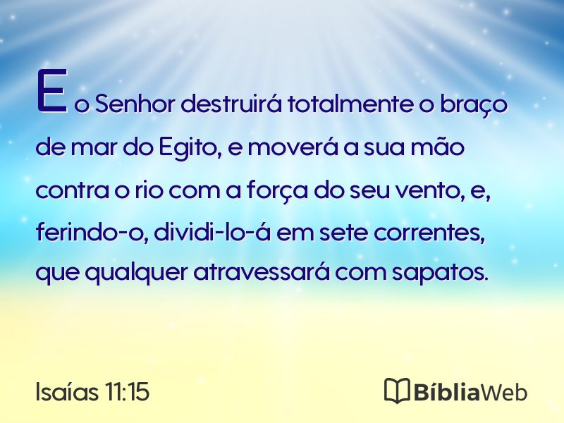 Isaías 11:15 em imagem para compartilhar