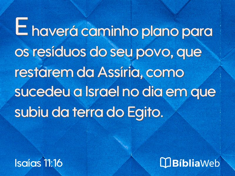 Isaías 11:16 em imagem para compartilhar