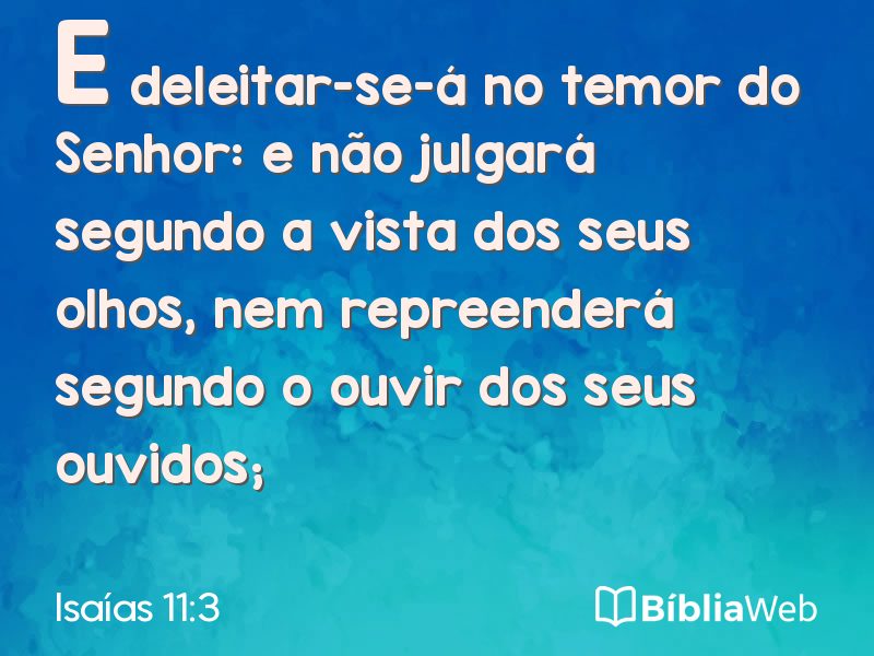 Isaías 11:3 em imagem para compartilhar