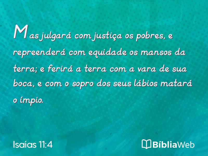 Isaías 11:4 em imagem para compartilhar