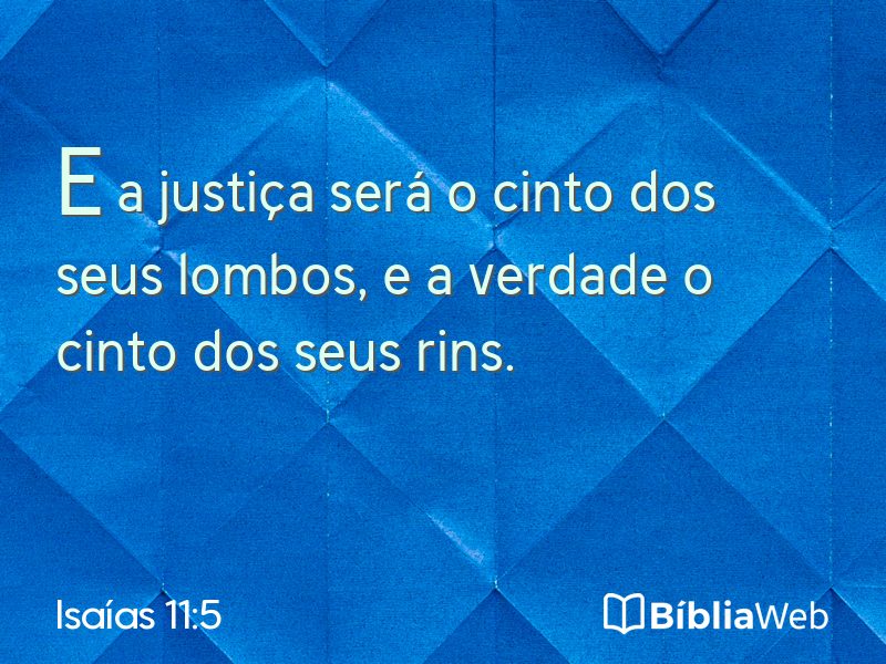 Isaías 11:5 em imagem para compartilhar