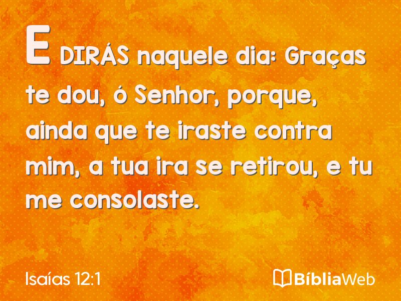 Isaías 12:1 em imagem para compartilhar