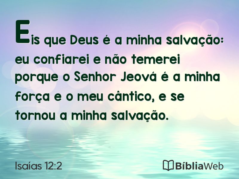 Isaías 12:2 em imagem para compartilhar