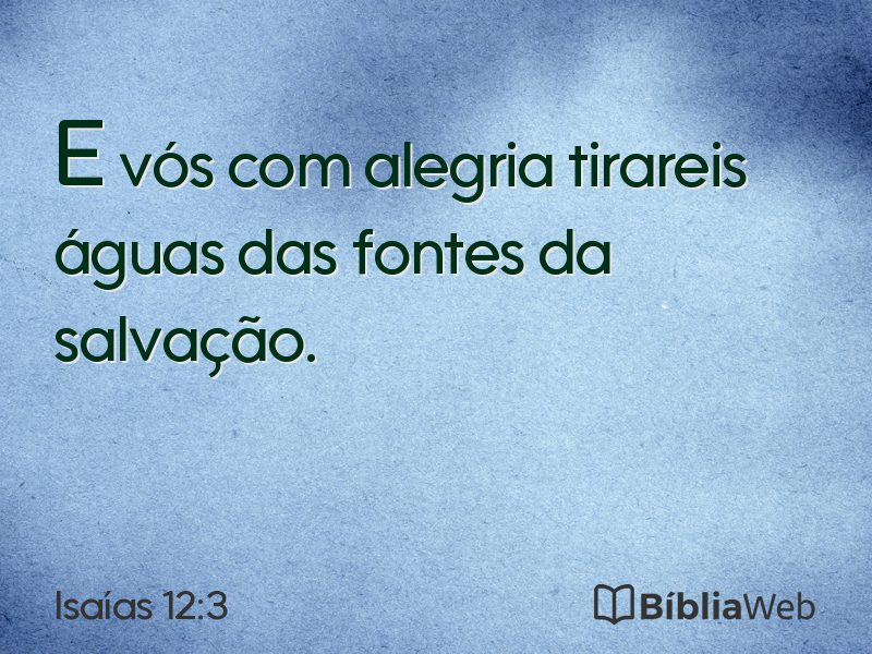 Isaías 12:3 em imagem para compartilhar