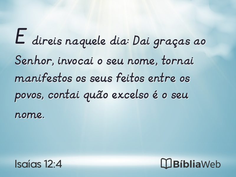 Isaías 12:4 em imagem para compartilhar