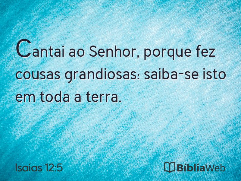 Isaías 12:5 em imagem para compartilhar