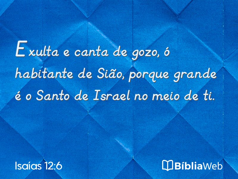Isaías 12:6 em imagem para compartilhar