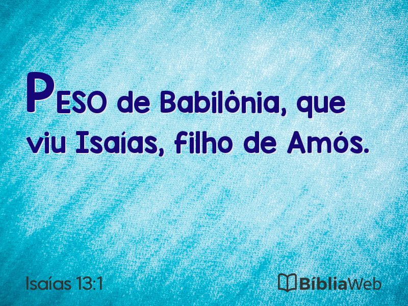 Isaías 13:1 em imagem para compartilhar