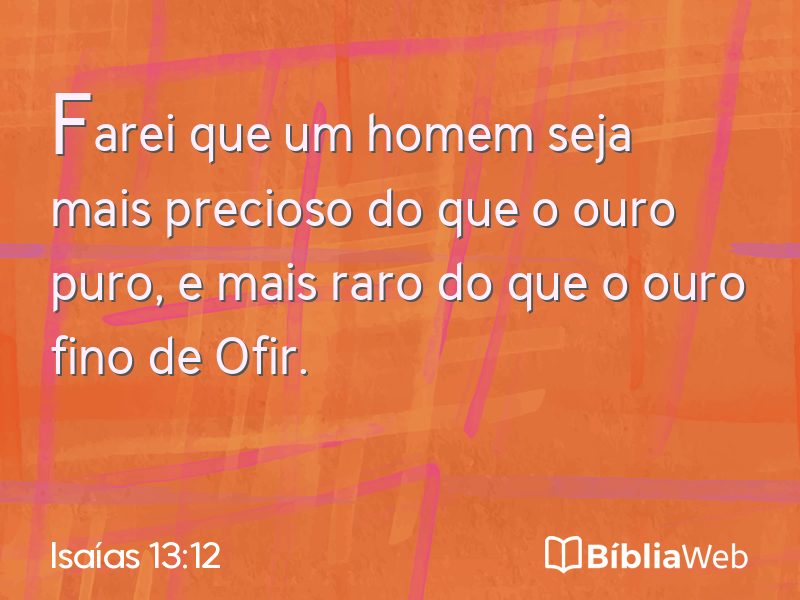 Isaías 13:12 em imagem para compartilhar