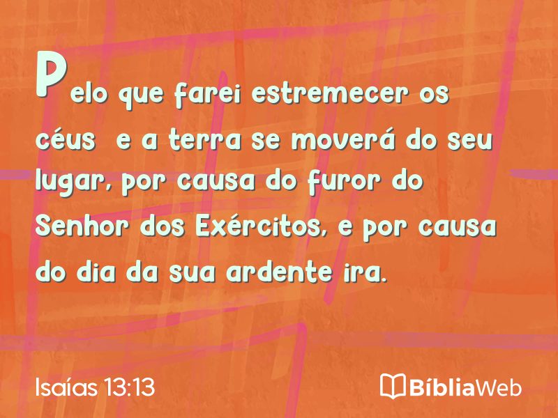 Isaías 13:13 em imagem para compartilhar