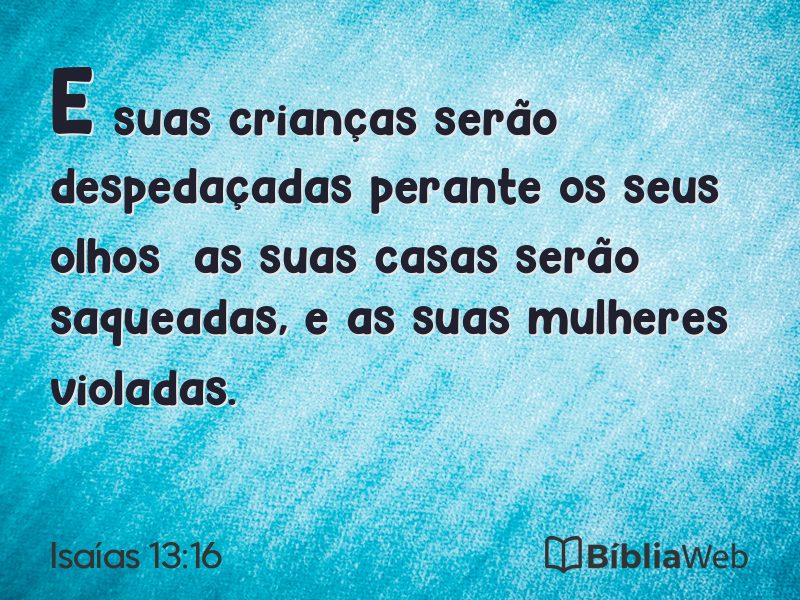 Isaías 13:16 em imagem para compartilhar
