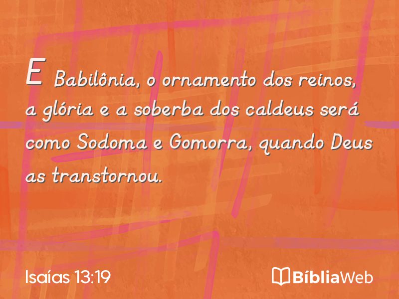 Isaías 13:19 em imagem para compartilhar