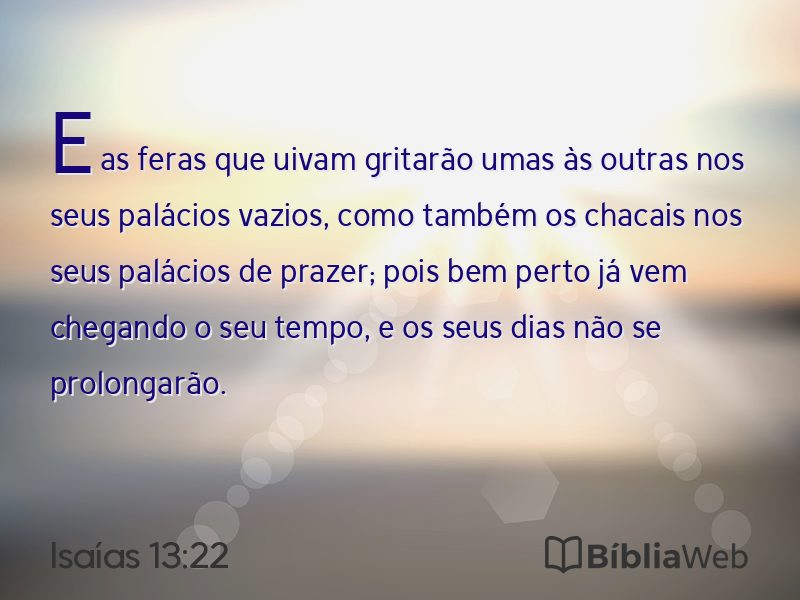 Isaías 13:22 em imagem para compartilhar
