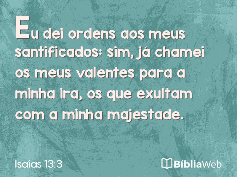 Isaías 13:3 em imagem para compartilhar