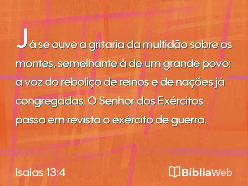 Isaías 13:4 em imagem para compartilhar