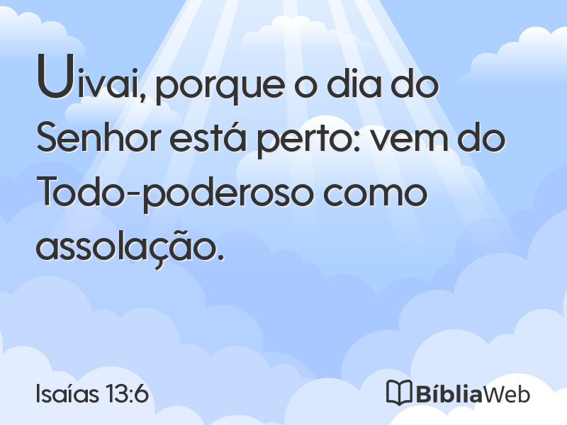 Isaías 13:6 em imagem para compartilhar