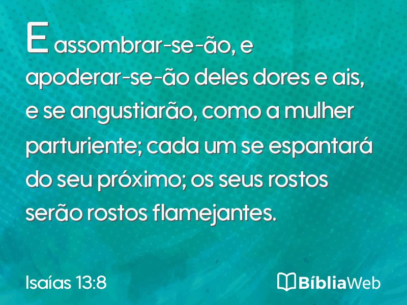 Isaías 13:8 em imagem para compartilhar