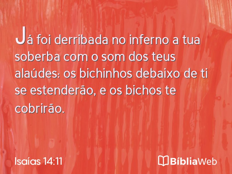 Isaías 14:11 em imagem para compartilhar