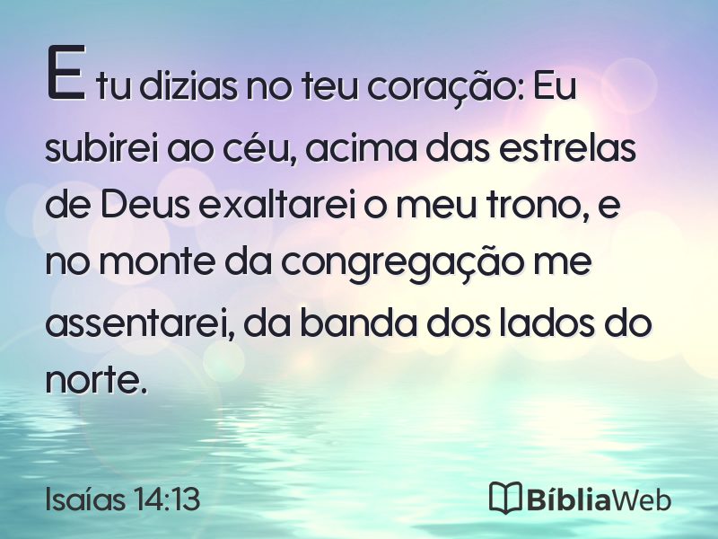 Isaías 14:13 em imagem para compartilhar