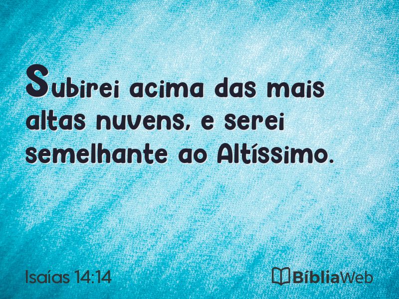 Isaías 14:14 em imagem para compartilhar