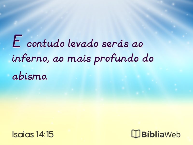 Isaías 14:15 em imagem para compartilhar