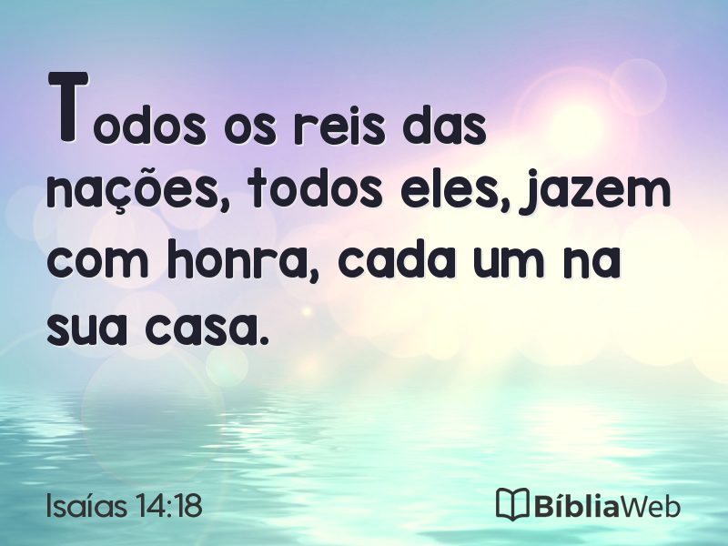 Isaías 14:18 em imagem para compartilhar