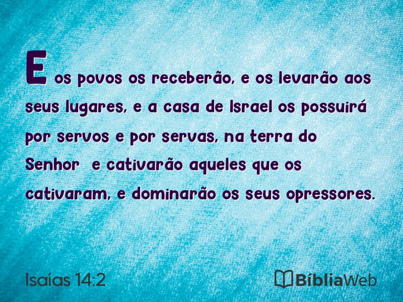Isaías 14:2 em imagem para compartilhar