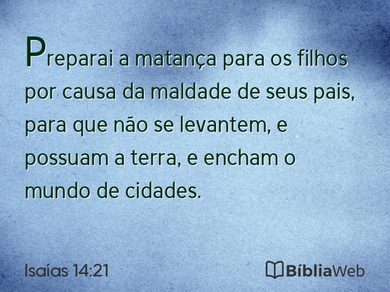 Isaías 14:21 em imagem para compartilhar