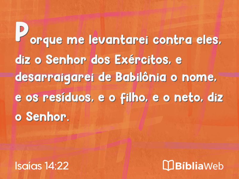 Isaías 14:22 em imagem para compartilhar