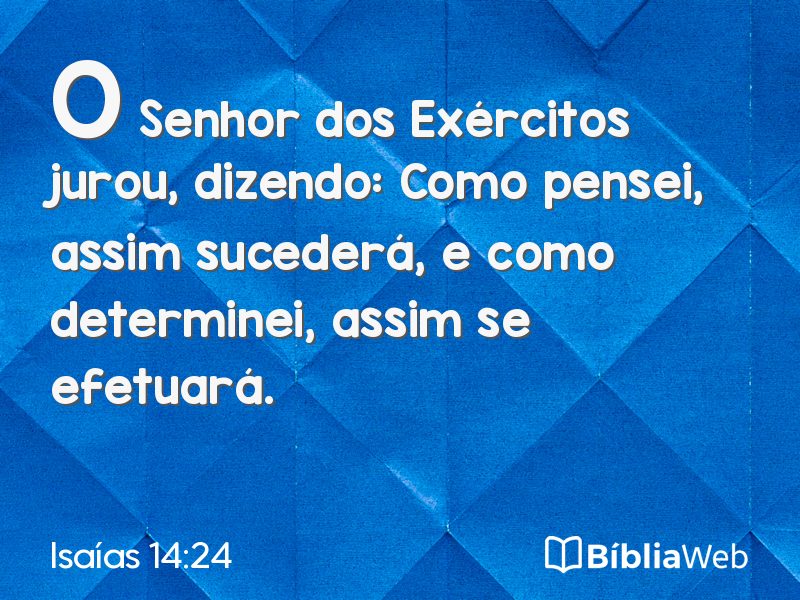 Isaías 14:24 em imagem para compartilhar