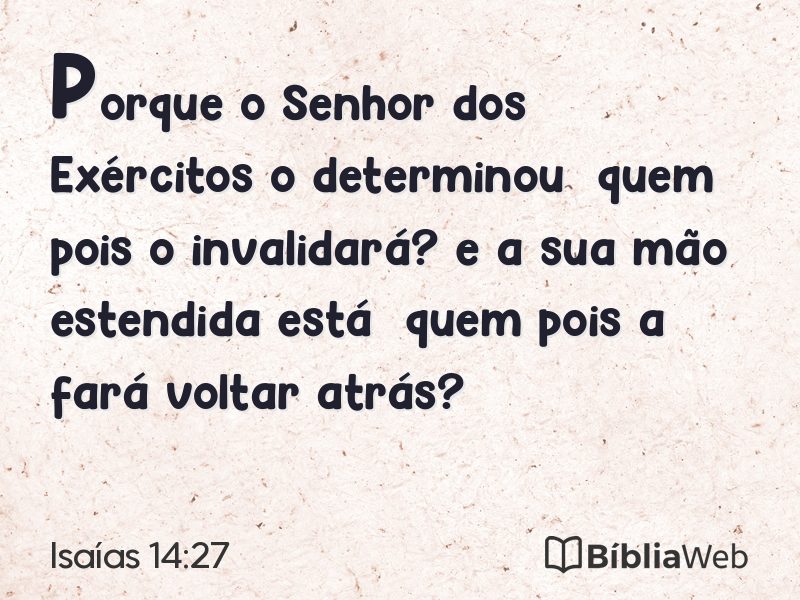 Isaías 14:27 em imagem para compartilhar