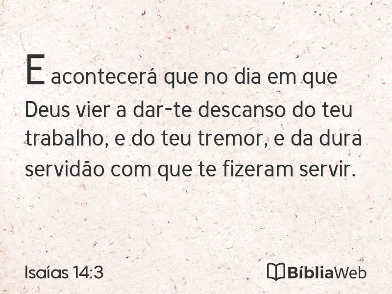 Isaías 14:3 em imagem para compartilhar
