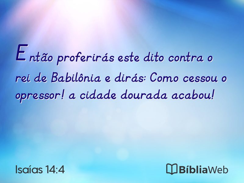 Isaías 14:4 em imagem para compartilhar