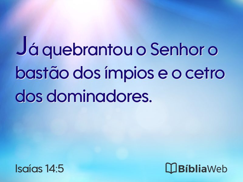 Isaías 14:5 em imagem para compartilhar