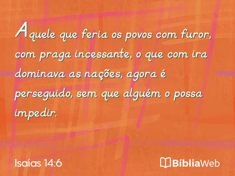 Isaías 14:6 em imagem para compartilhar