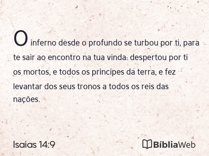 Isaías 14:9 em imagem para compartilhar