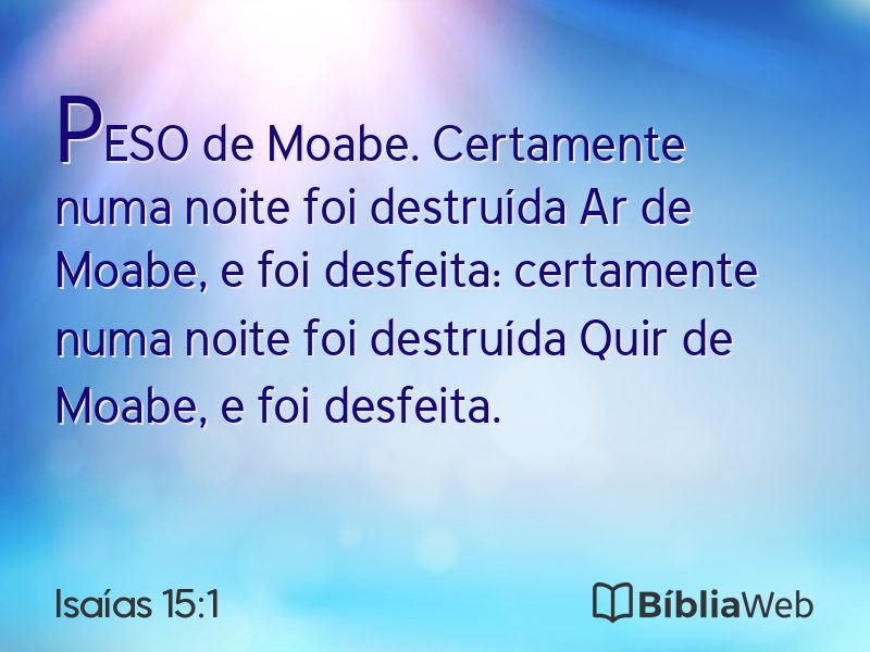 Isaías 15:1 em imagem para compartilhar