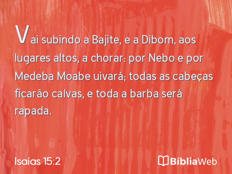 Isaías 15:2 em imagem para compartilhar